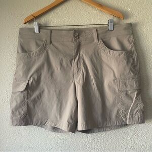 Eddie Bauer Summer Trail Shorts Women’s 16 Gray Hiking Outdoor Cargo Casual